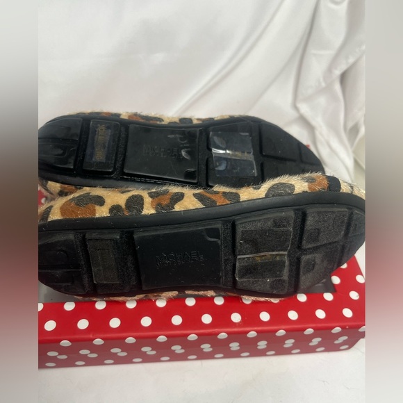 Like New MICHAEL KORS Rover Lux Cheetah Animal Print Flats with Gold Logo - Picture 9 of 14